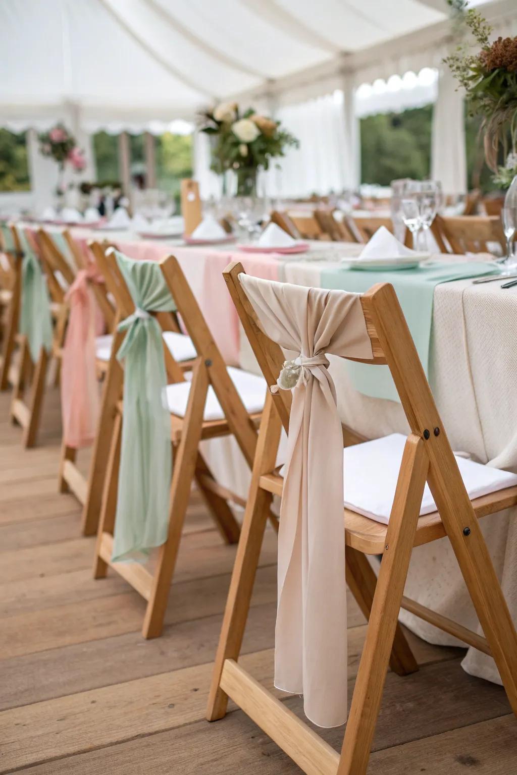 Create a seamless look by matching sash colors with your event's theme for ultimate harmony.