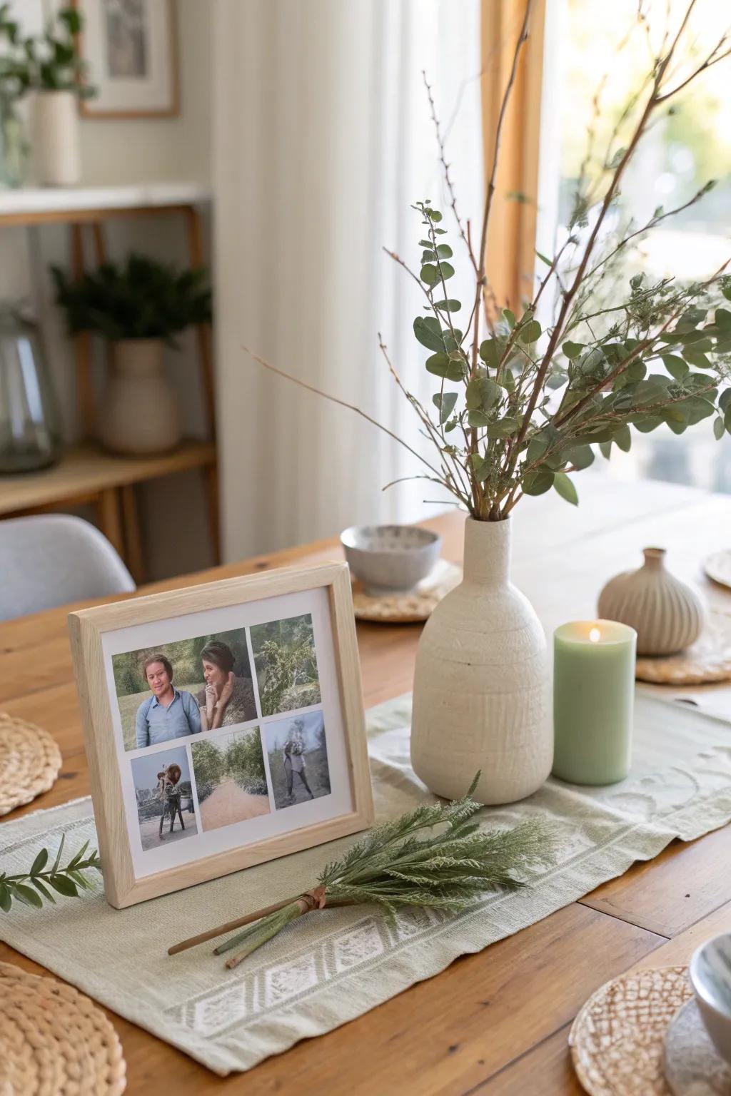 Celebrate your family's unique story with a collage centerpiece that brings memories to life.