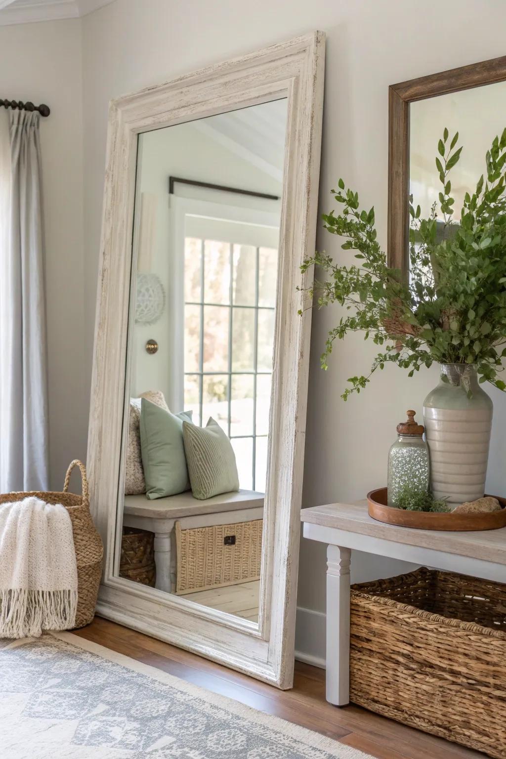 Chalk paint frames offer a soft touch of farmhouse elegance. 🎨 #ChalkPaint #FarmhouseStyle