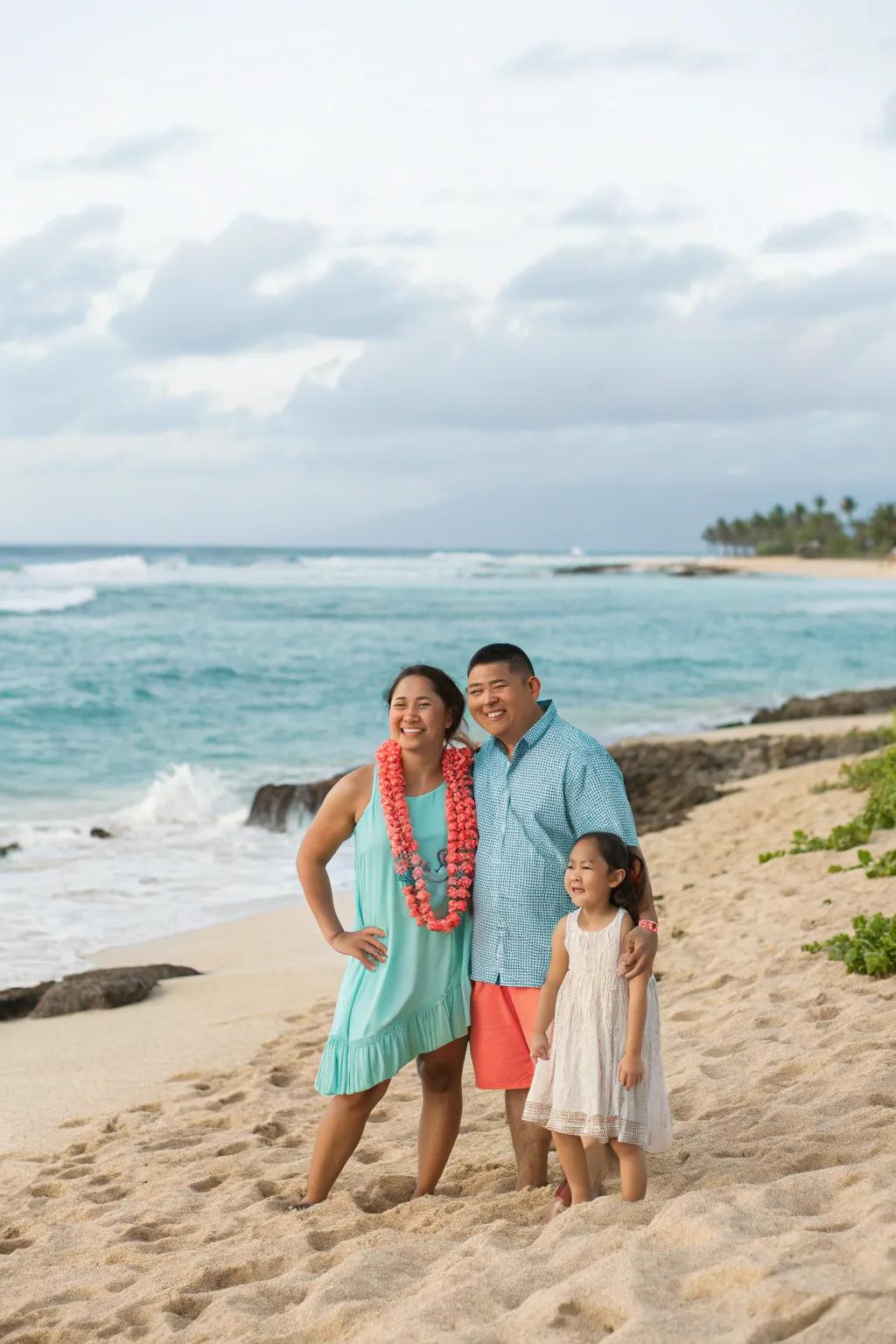 A splash of color adds vibrancy and energy to your family photos.