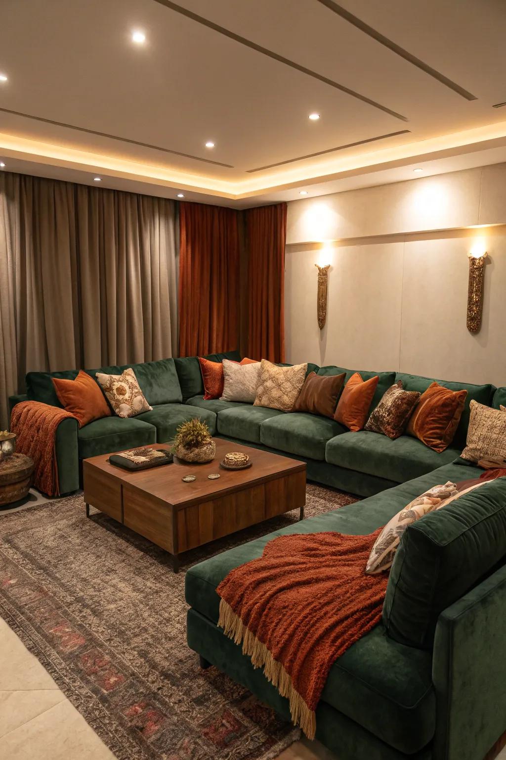 Invite everyone in with a U-shaped sectional offering abundant seating and comfort.