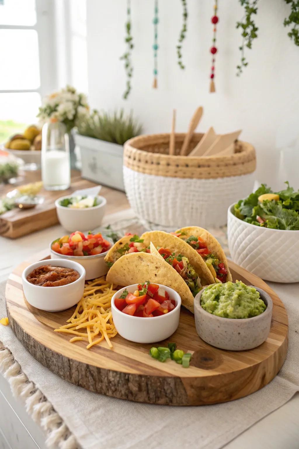 Dive into a sea of flavors with endless taco topping options to satisfy every palate.