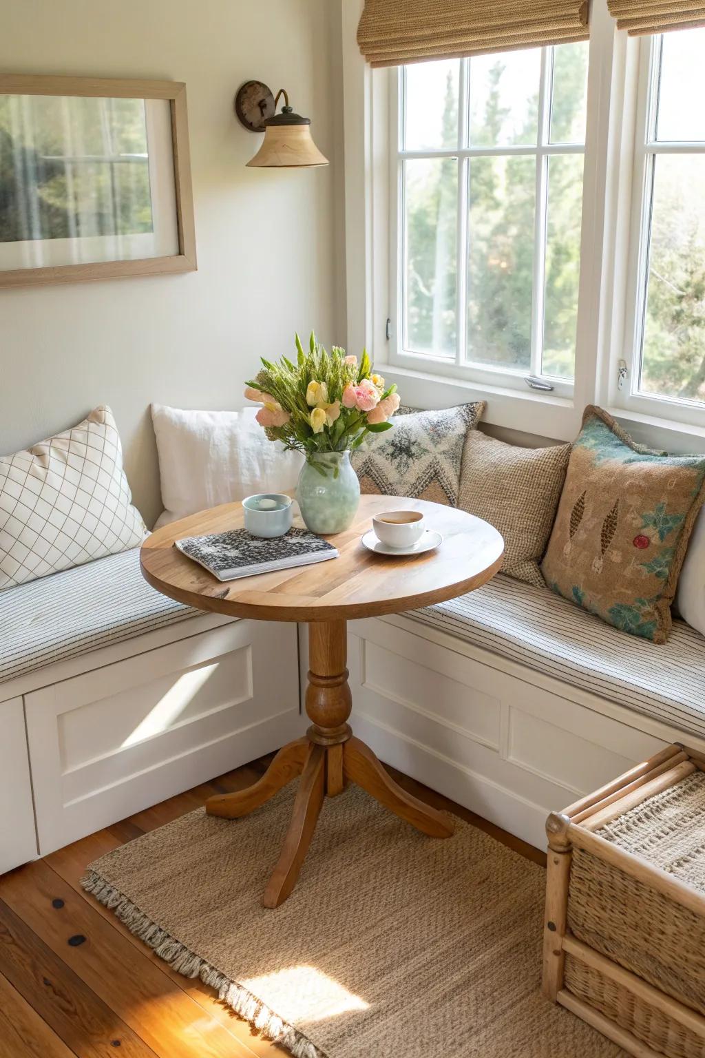 Turn forgotten corners into delightful breakfast spots with strategic design.