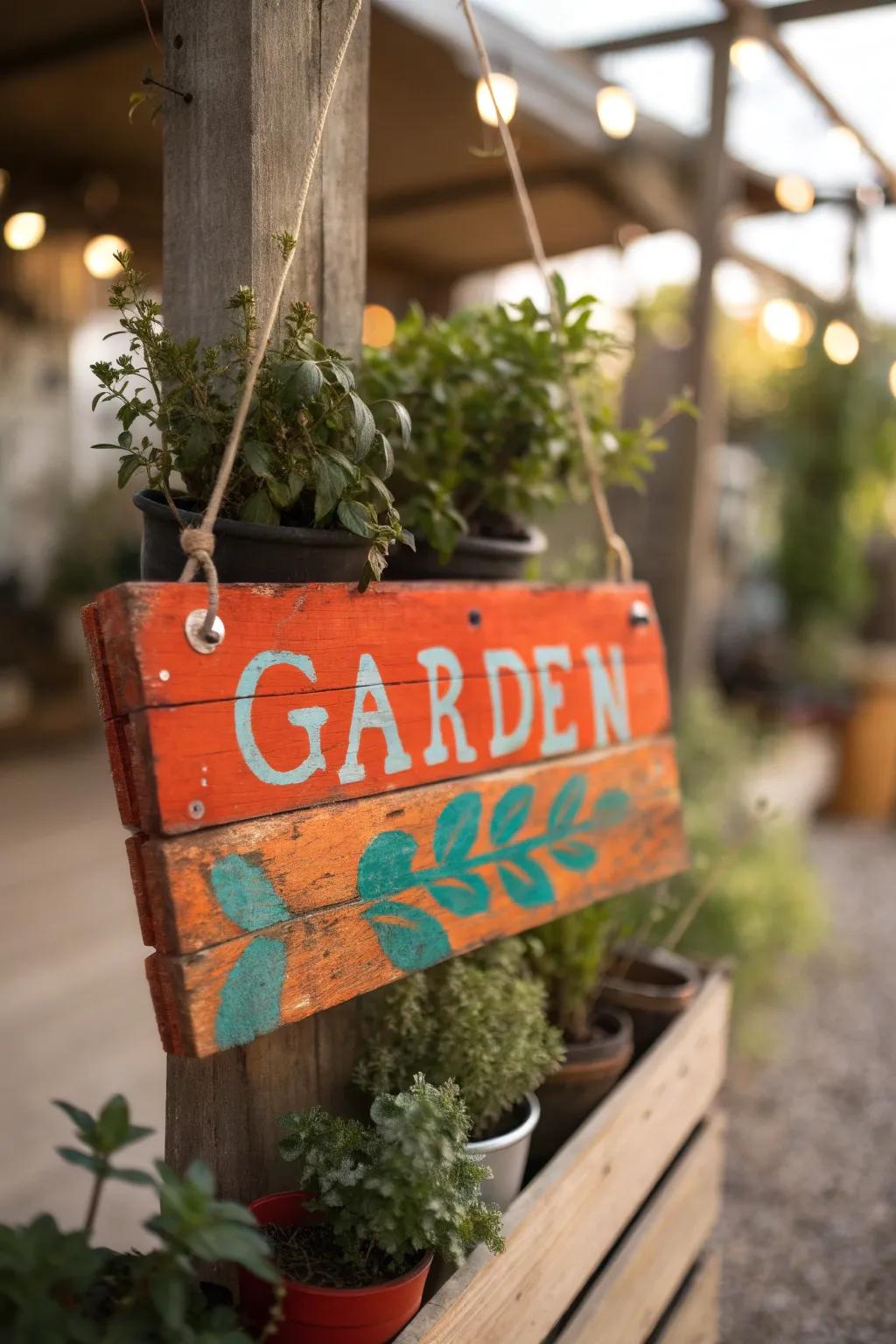 Enhance your indoor garden with stylish and functional signage.