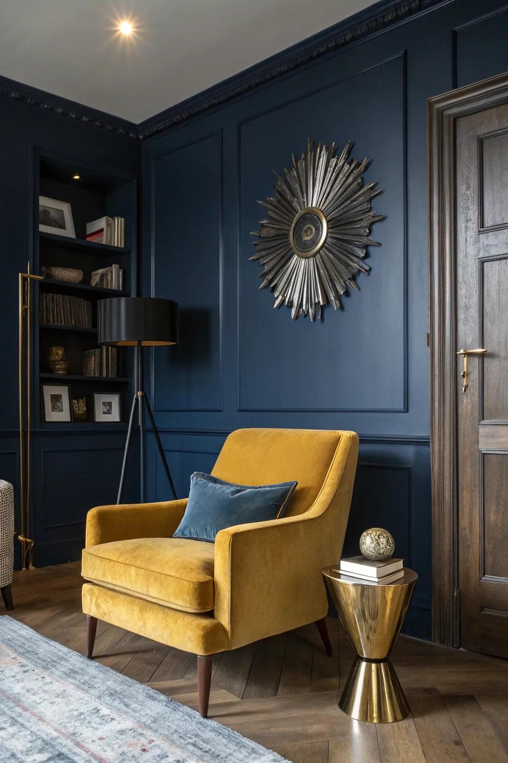 Dark walls add drama and depth to any space.