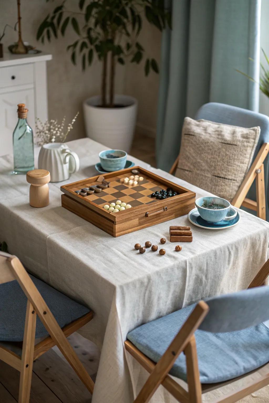 Challenge each other to a night of fun and games with your favorite board games.