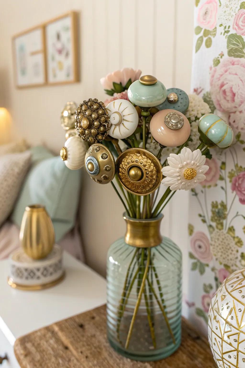 Knob bouquets offer a unique and artistic touch to your decor.