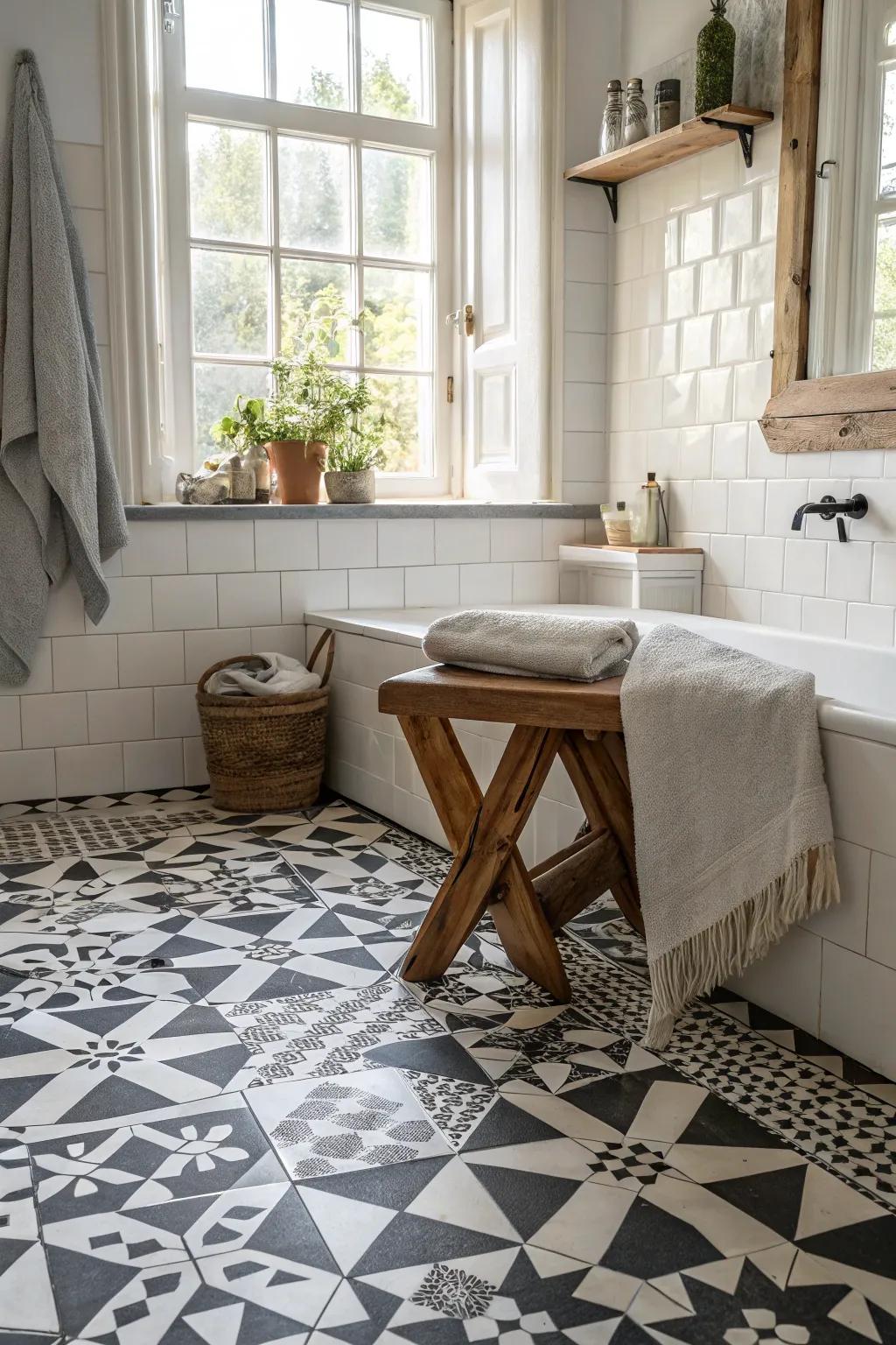 Make a bold statement with classic checkerboard patterns that never go out of style.