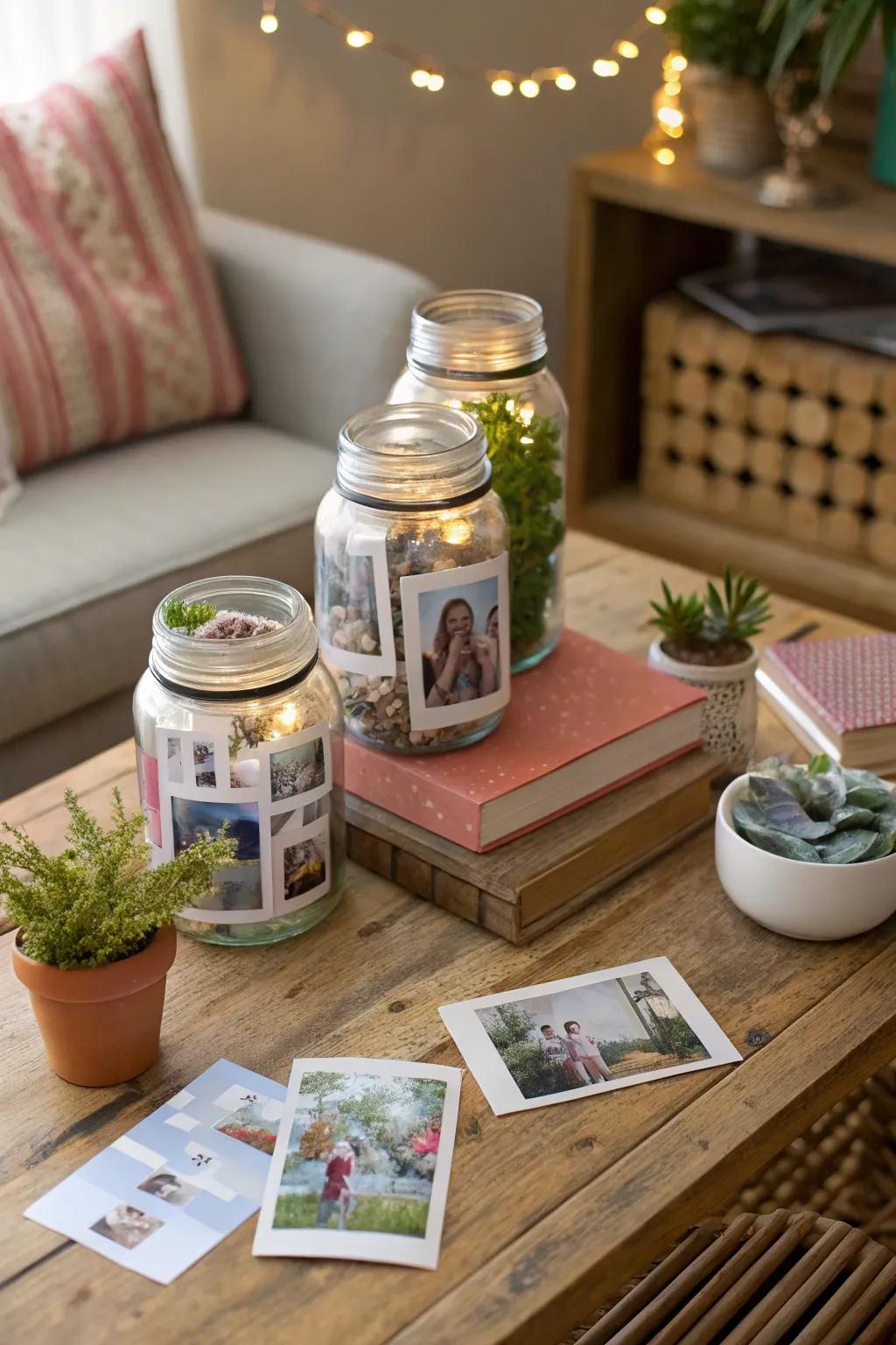 Turn your memories into captivating decor with delightful memory jars.