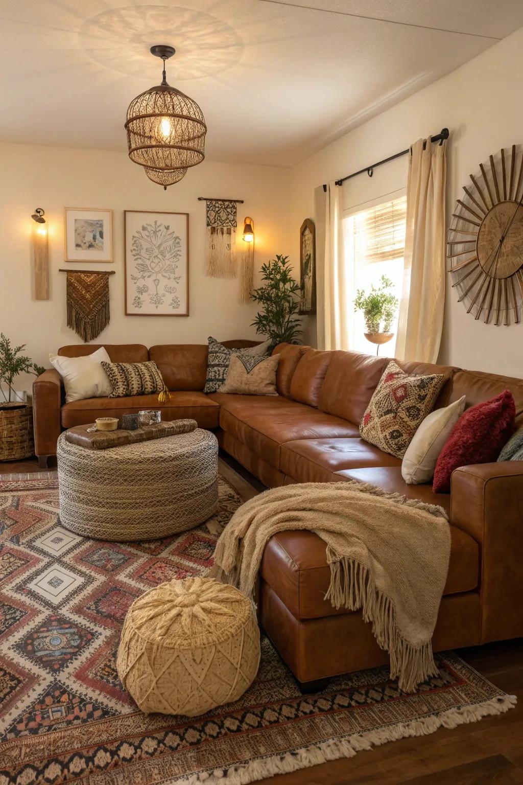 Express your style by mixing sectional pieces for a unique, personalized touch.