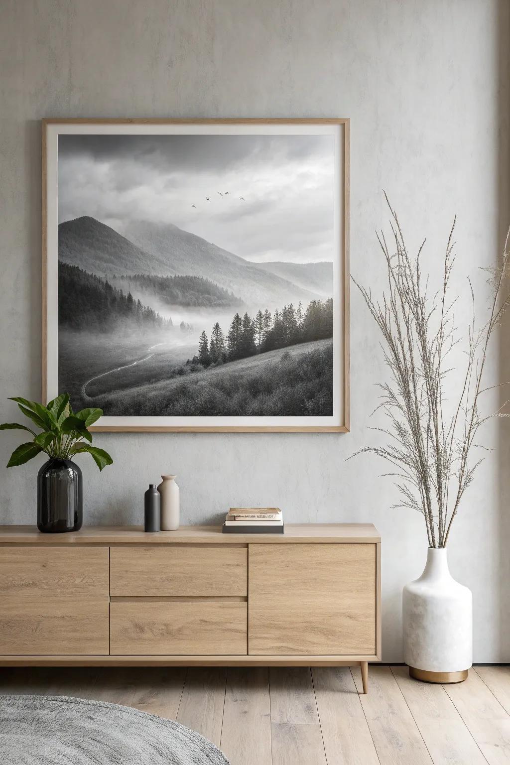 Experience the serene beauty of nature with landscapes that capture the essence of the outdoors. #NatureInspired #HomeDecor