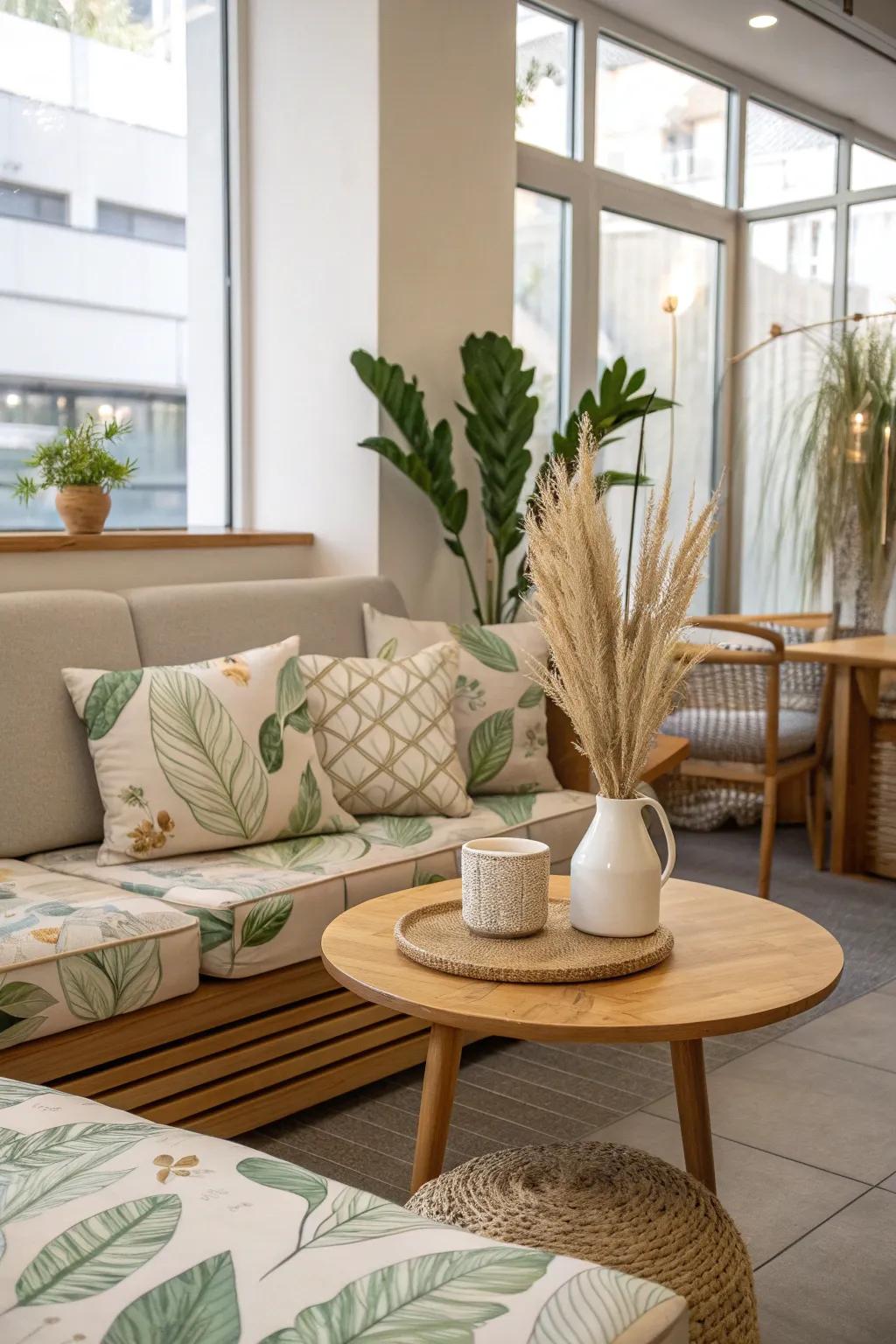 Create a serene retreat with nature-inspired decor and soothing earthy tones.