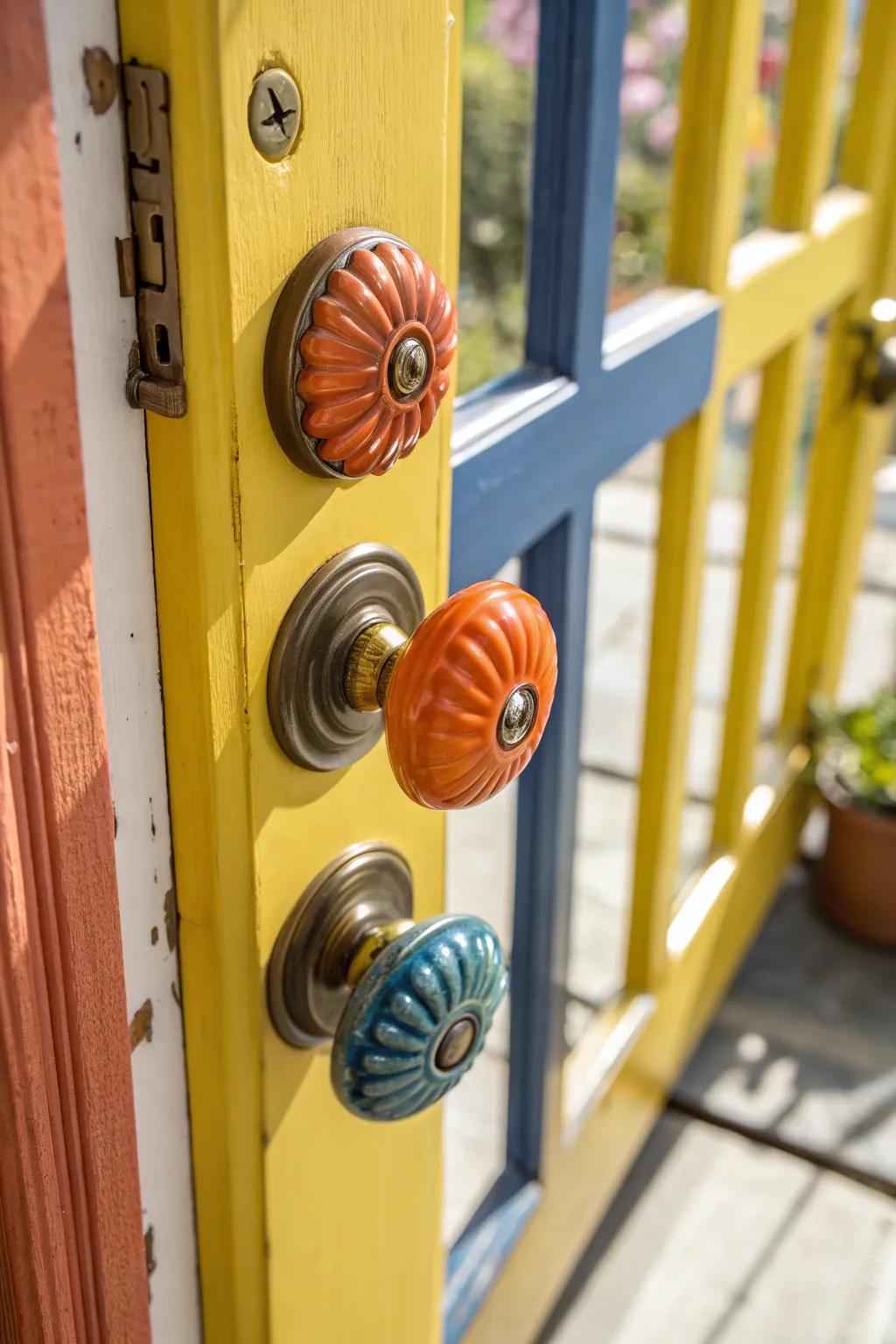 Mixing styles can add depth and character to your home. #InteriorDesign #DoorKnobStyle