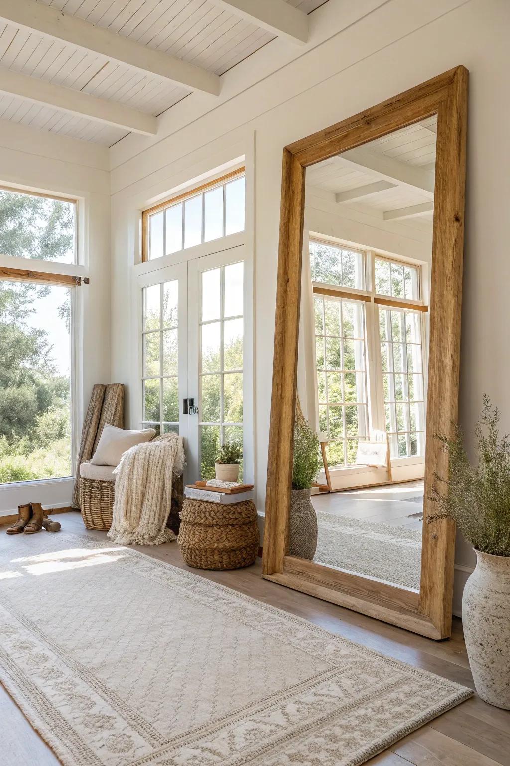 Make a grand statement with oversized mirrors that transform your space. 📏 #OversizedMirrors #HomeStyling