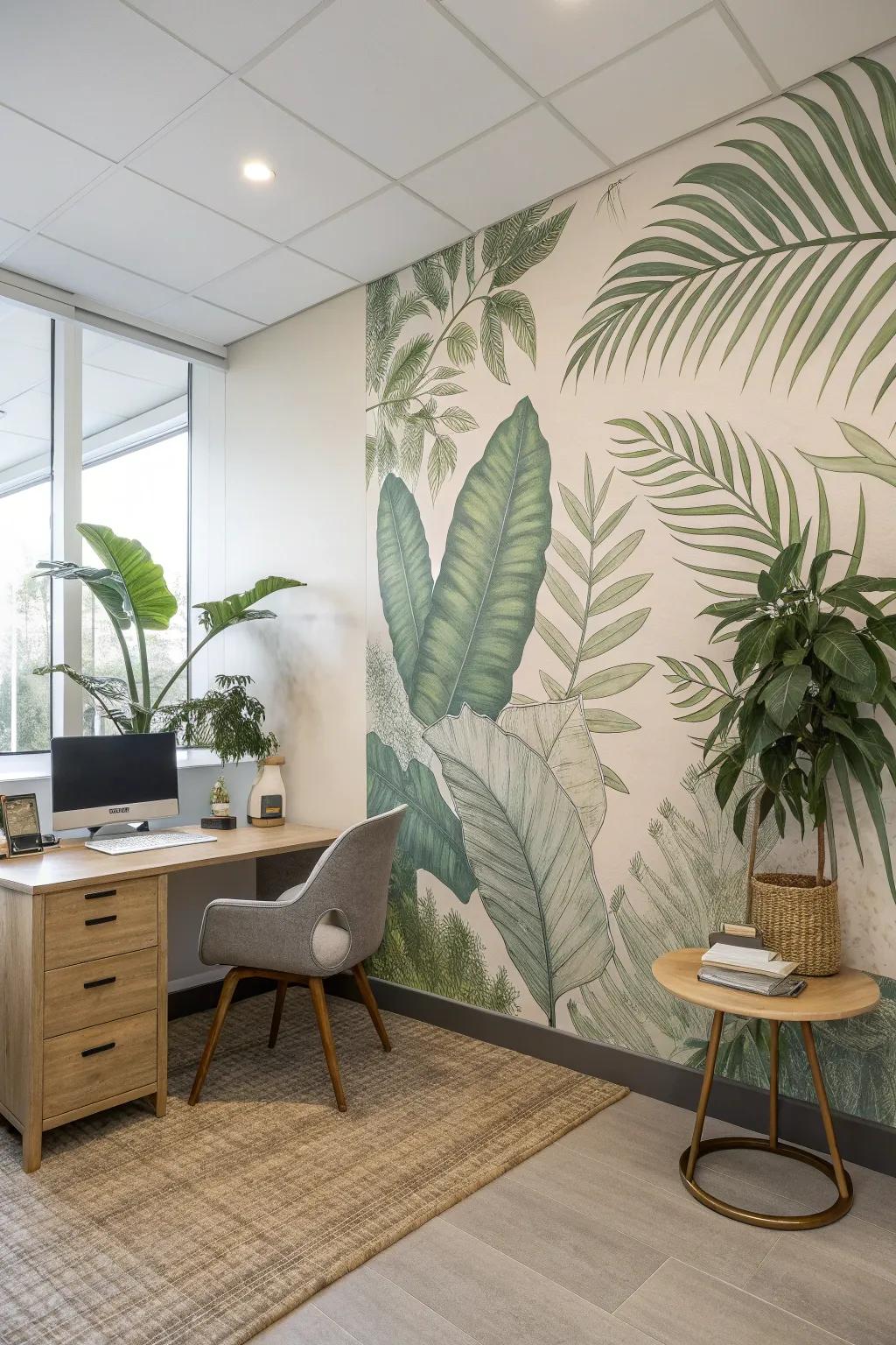 Bring the beauty of nature indoors with a stunning botanical mural. Feel inspired and refreshed every day.
