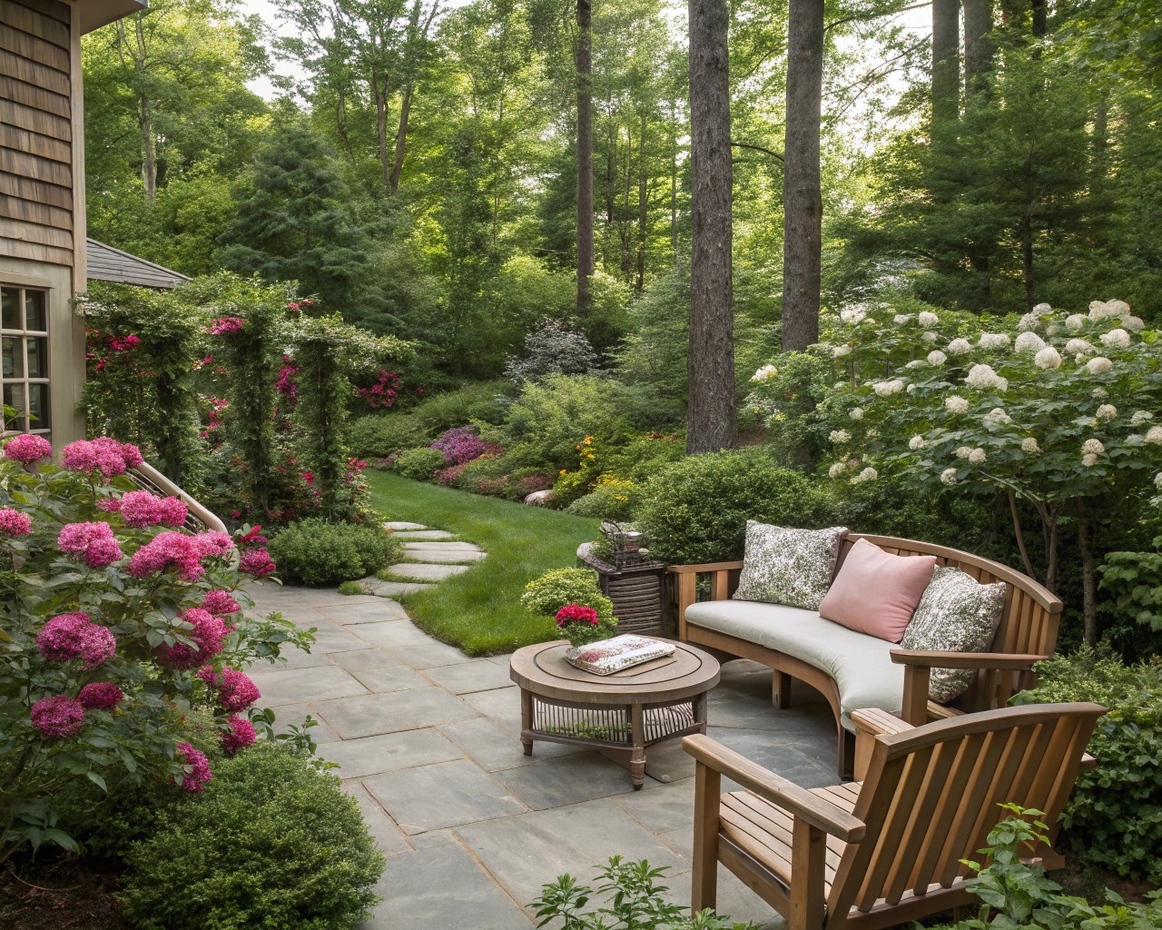 Designing distinct activity zones in residential patios for varied outdoor experiences.