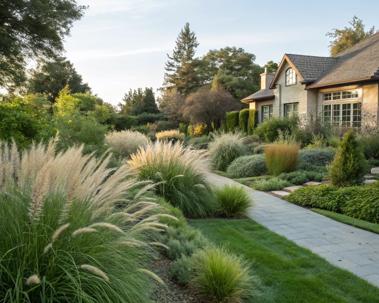 New neutral gardens blend soft hues and natural elements for serene outdoor spaces.