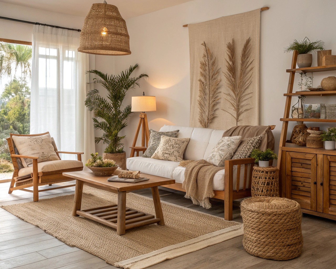 An inviting living space that exemplifies designer-quality elements like scale, material integrity, and visual hierarchy.