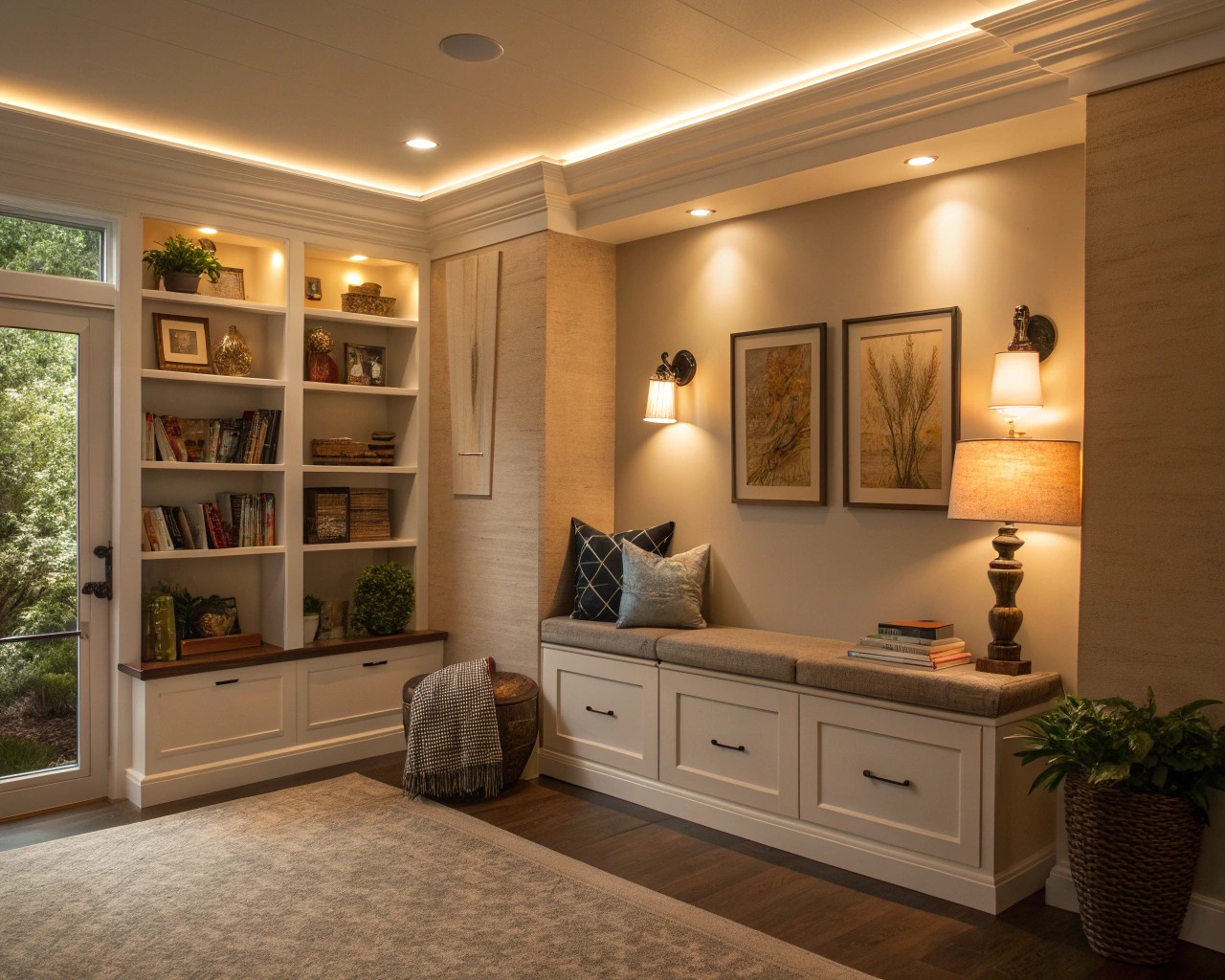 Layered lighting brings dimension and atmosphere to interiors, mimicking a natural environment.