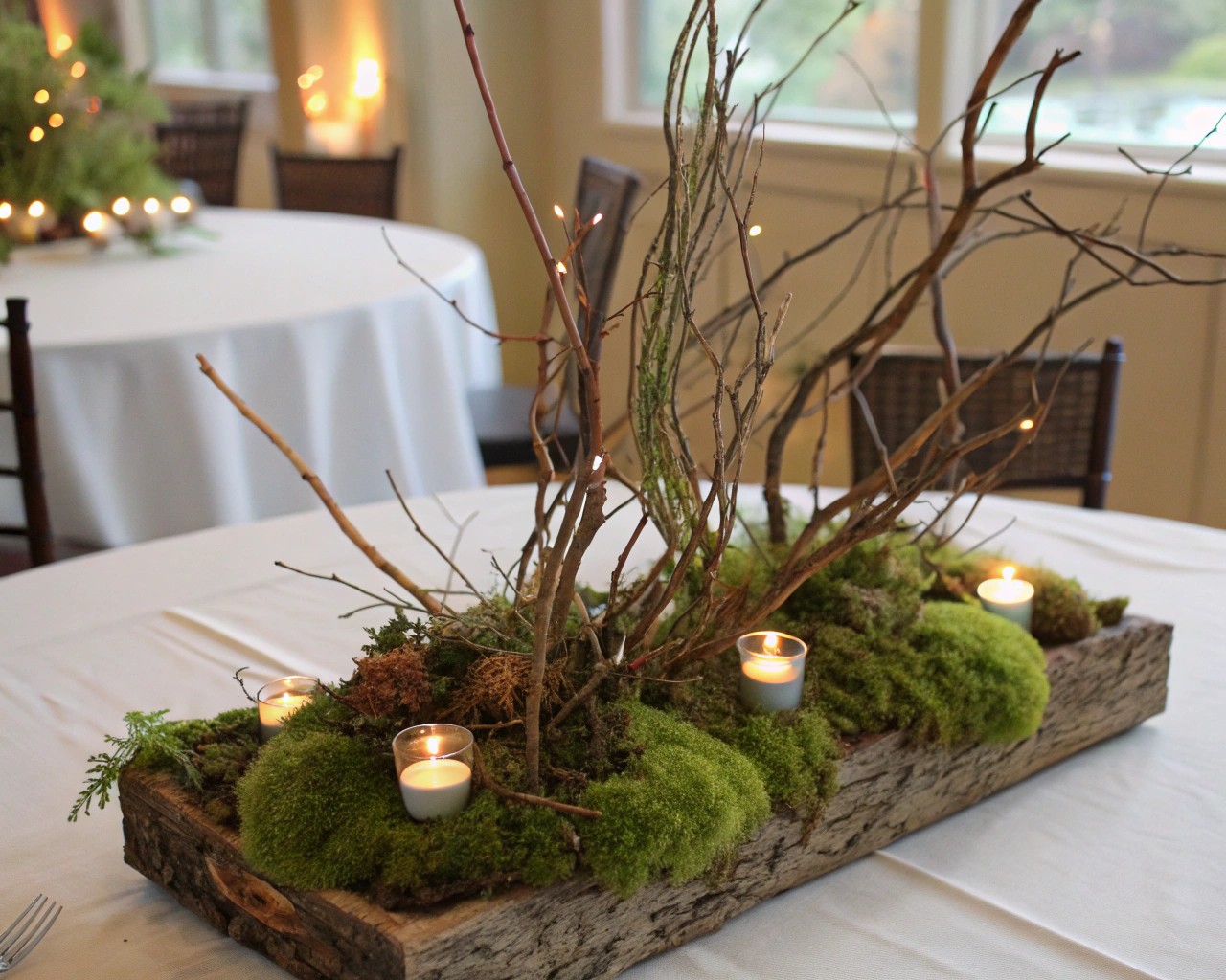 Using rustic, natural elements to create an authentic and sustainable table centerpiece.