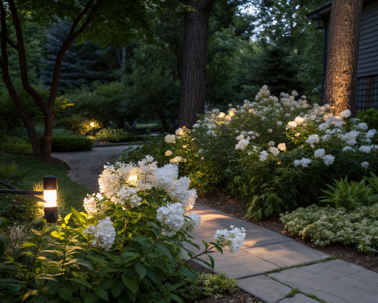 White flowers can enhance and unify a garden's color palette.