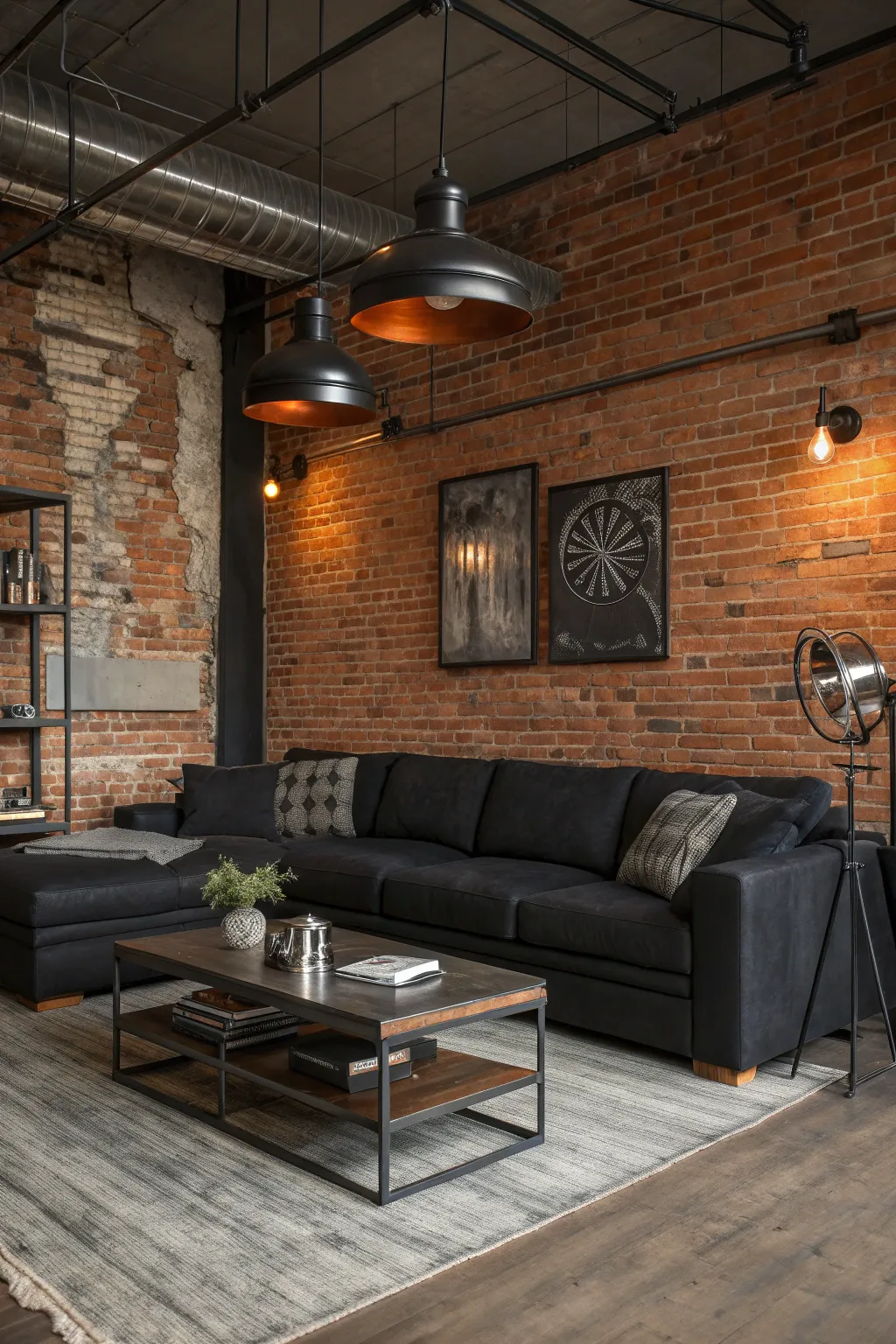 15+ Stylish Black Sectional Living Room Ideas