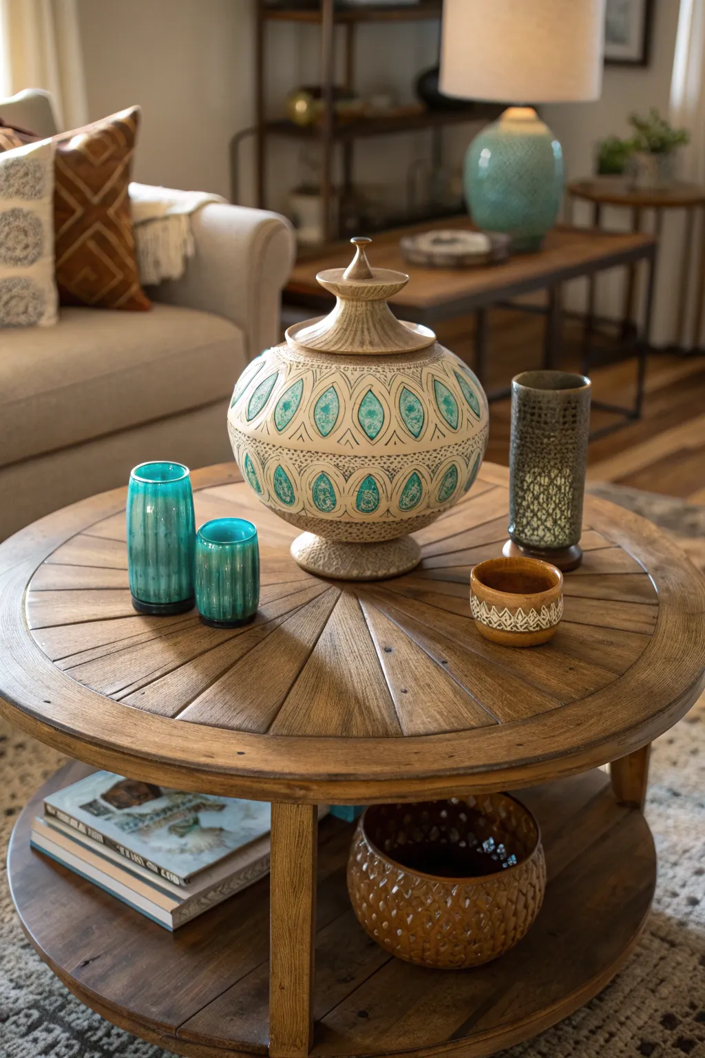 16+ Stylish Ideas to Decorate a Round Coffee Table