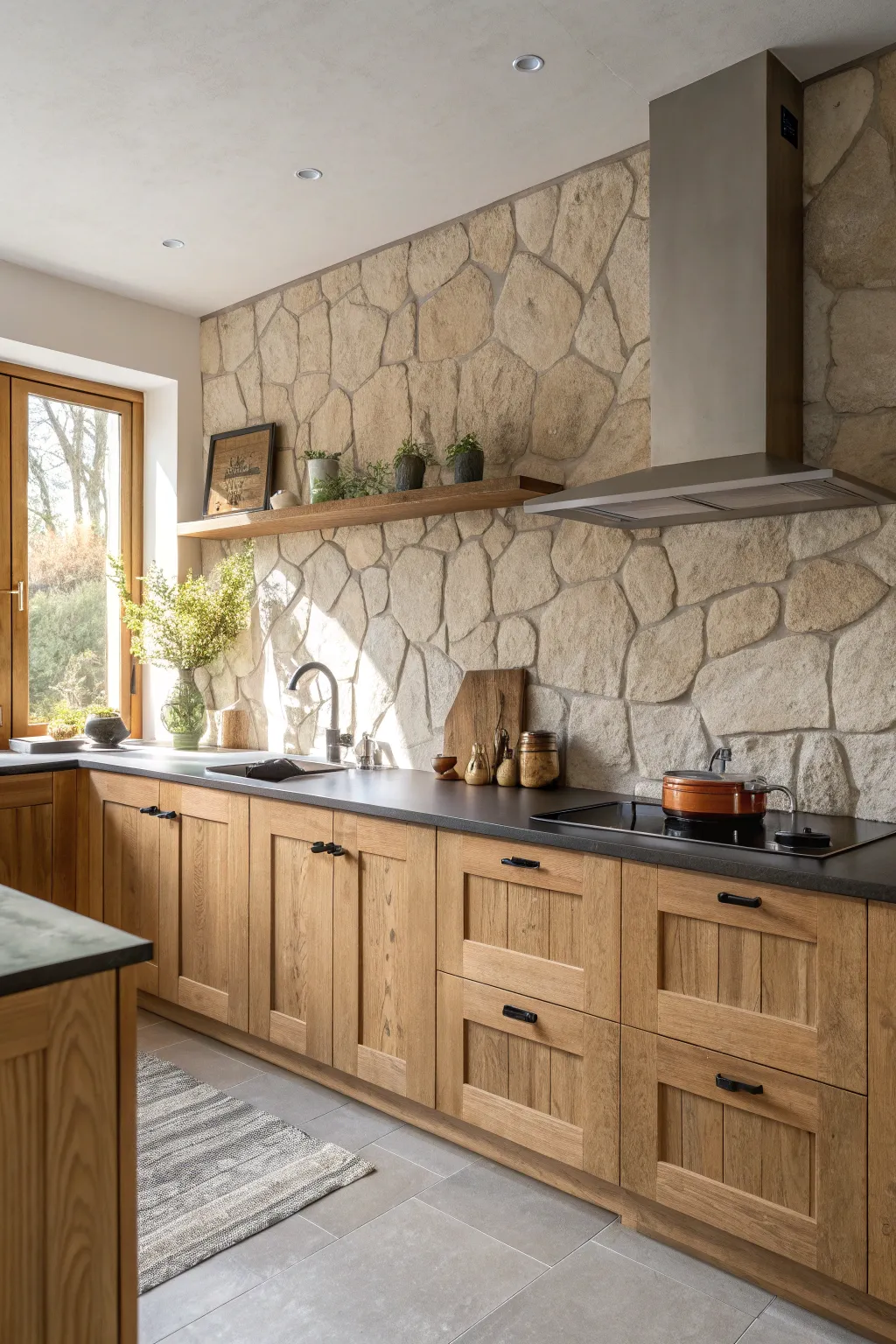 16+ Inspiring Backsplash Ideas with Oak & Dark Tops