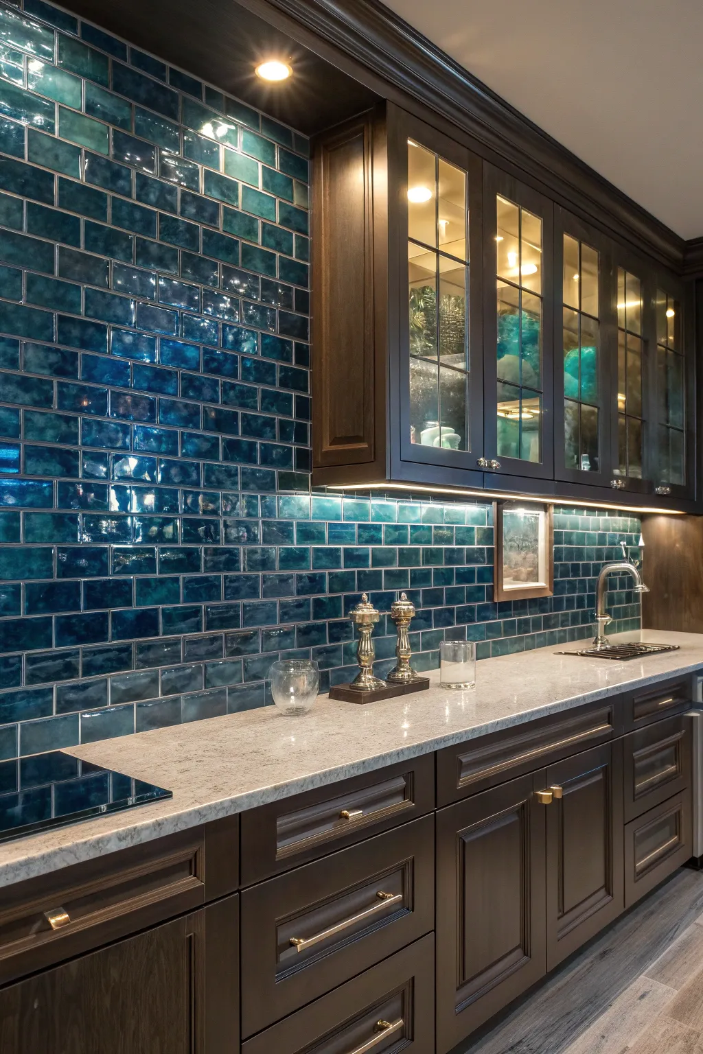 19+ Stunning Glass Tile Backsplash Ideas