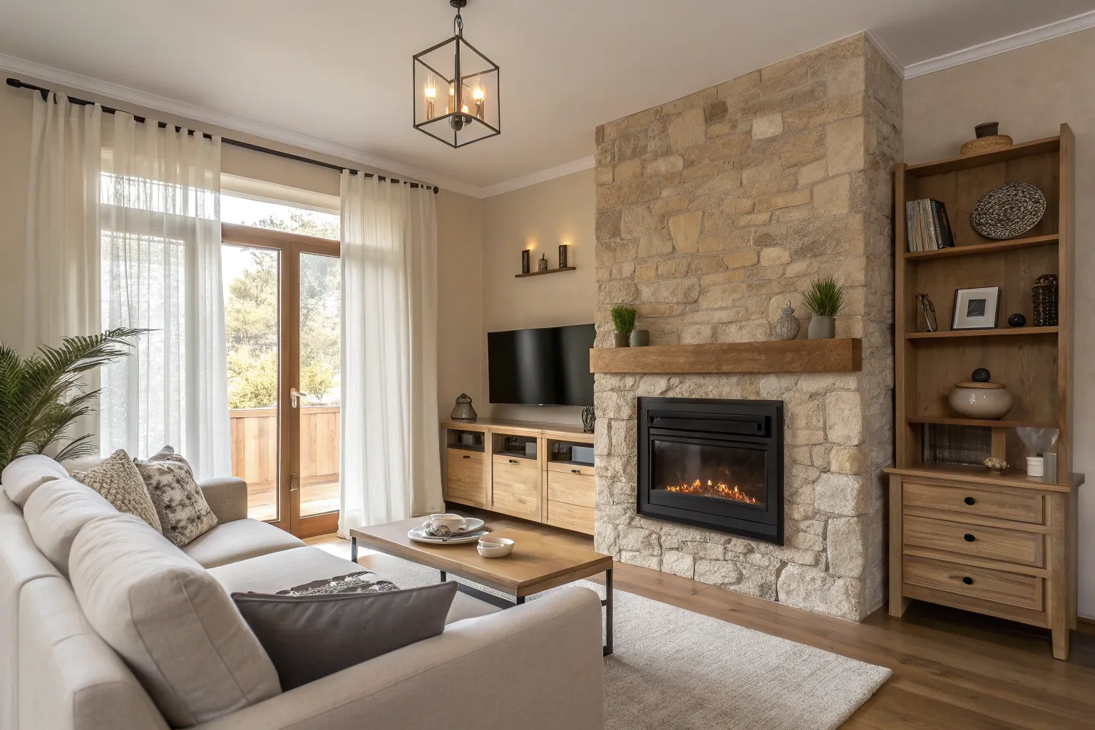 14+ Stylish TV Next to Fireplace Ideas